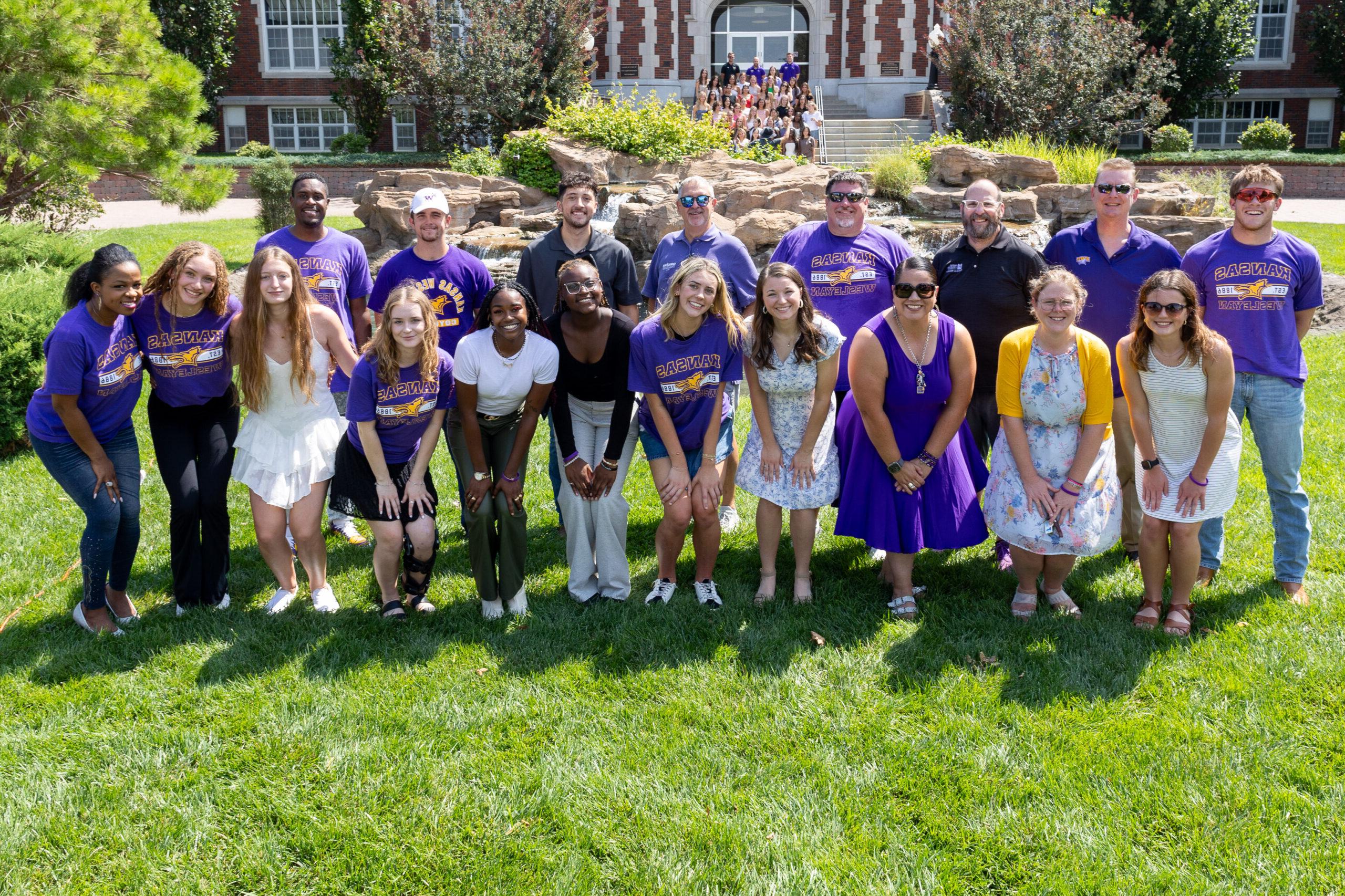 Campus ministry chaplains in front of fountain 2024